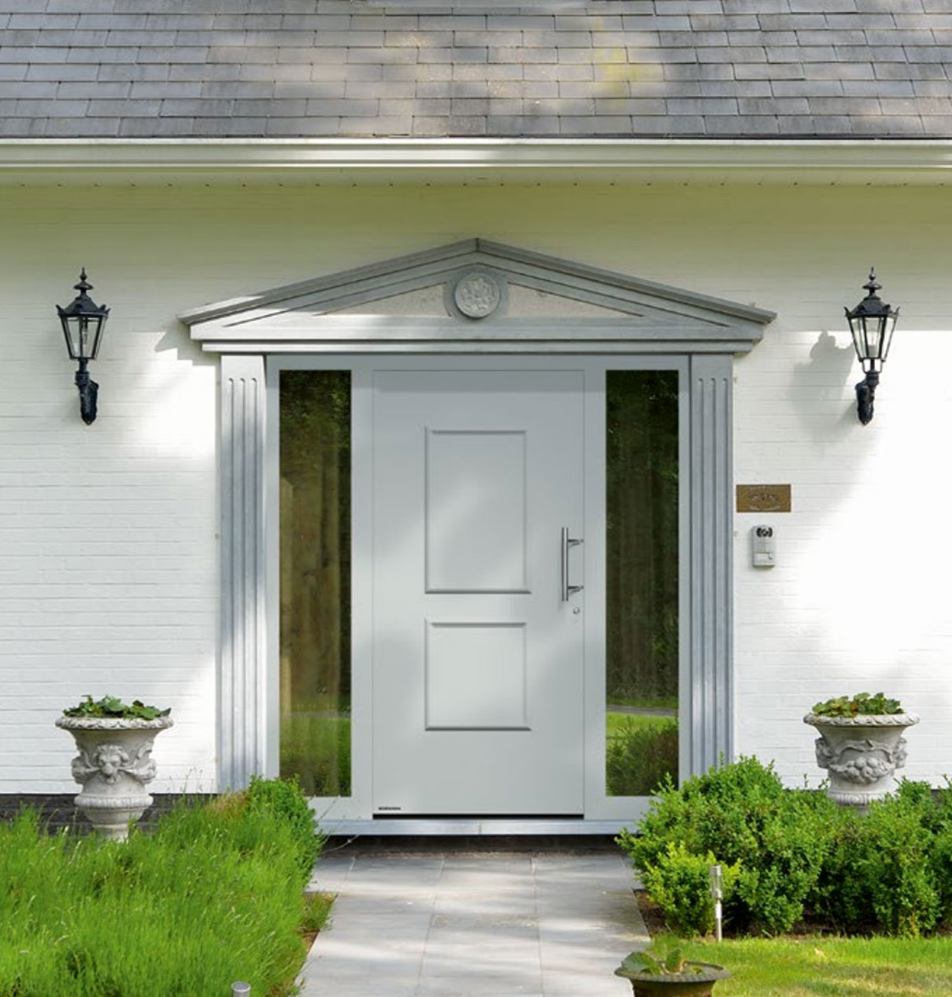 drzwi zewnętrzne aluminiowe białe