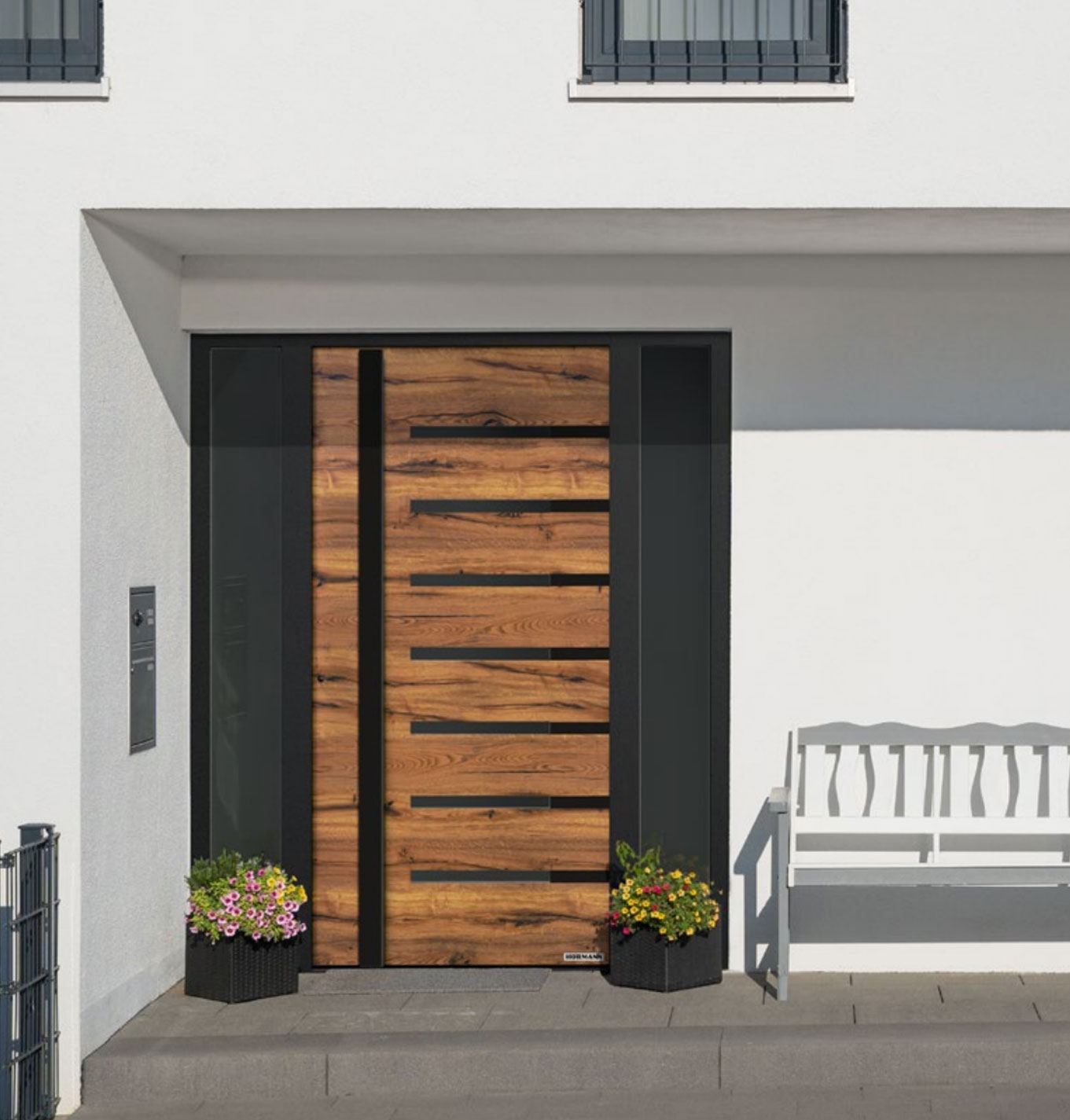 drzwi zewnętrzne aluminiowe drewnopodobne