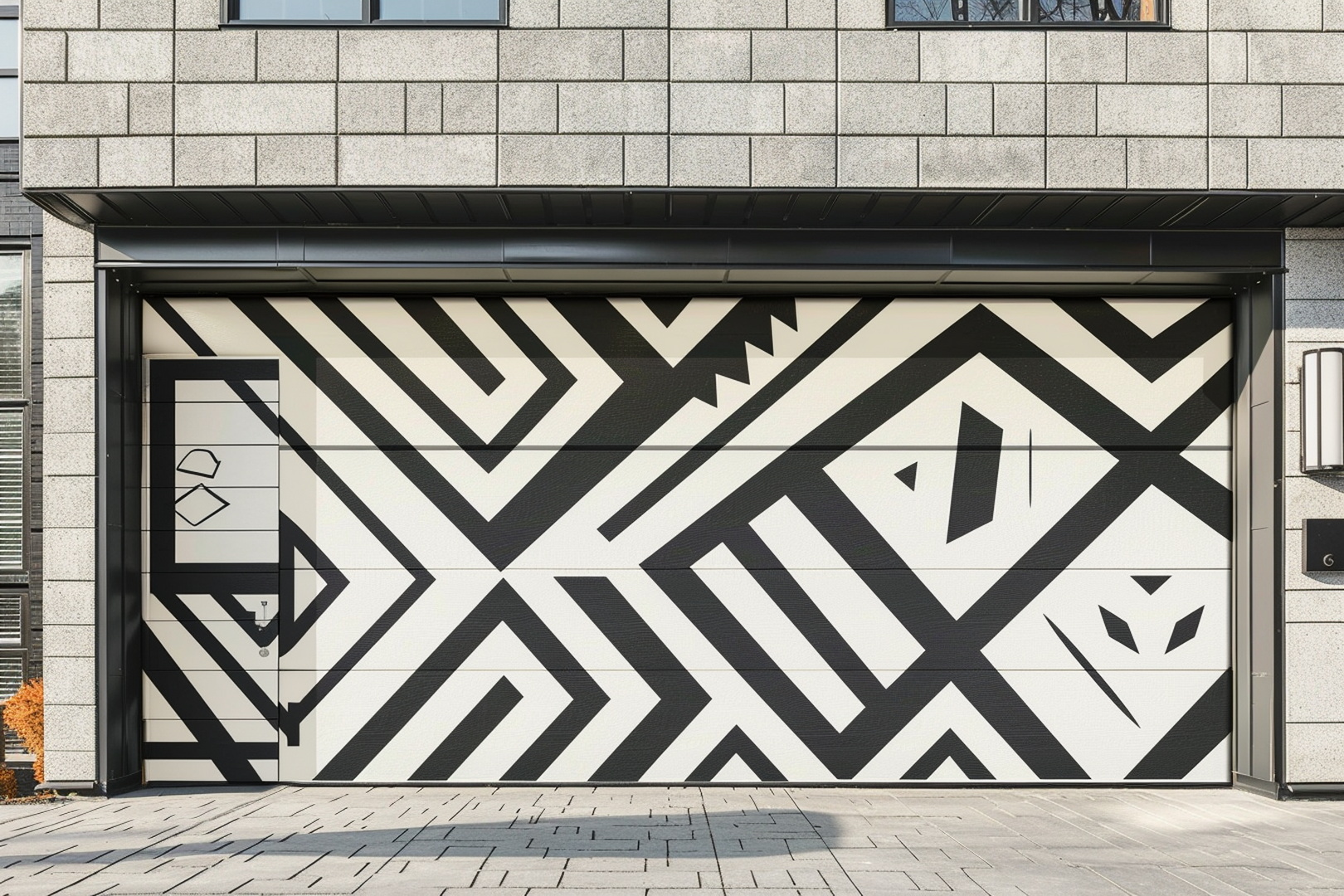 brama garażowa z nadrukiem