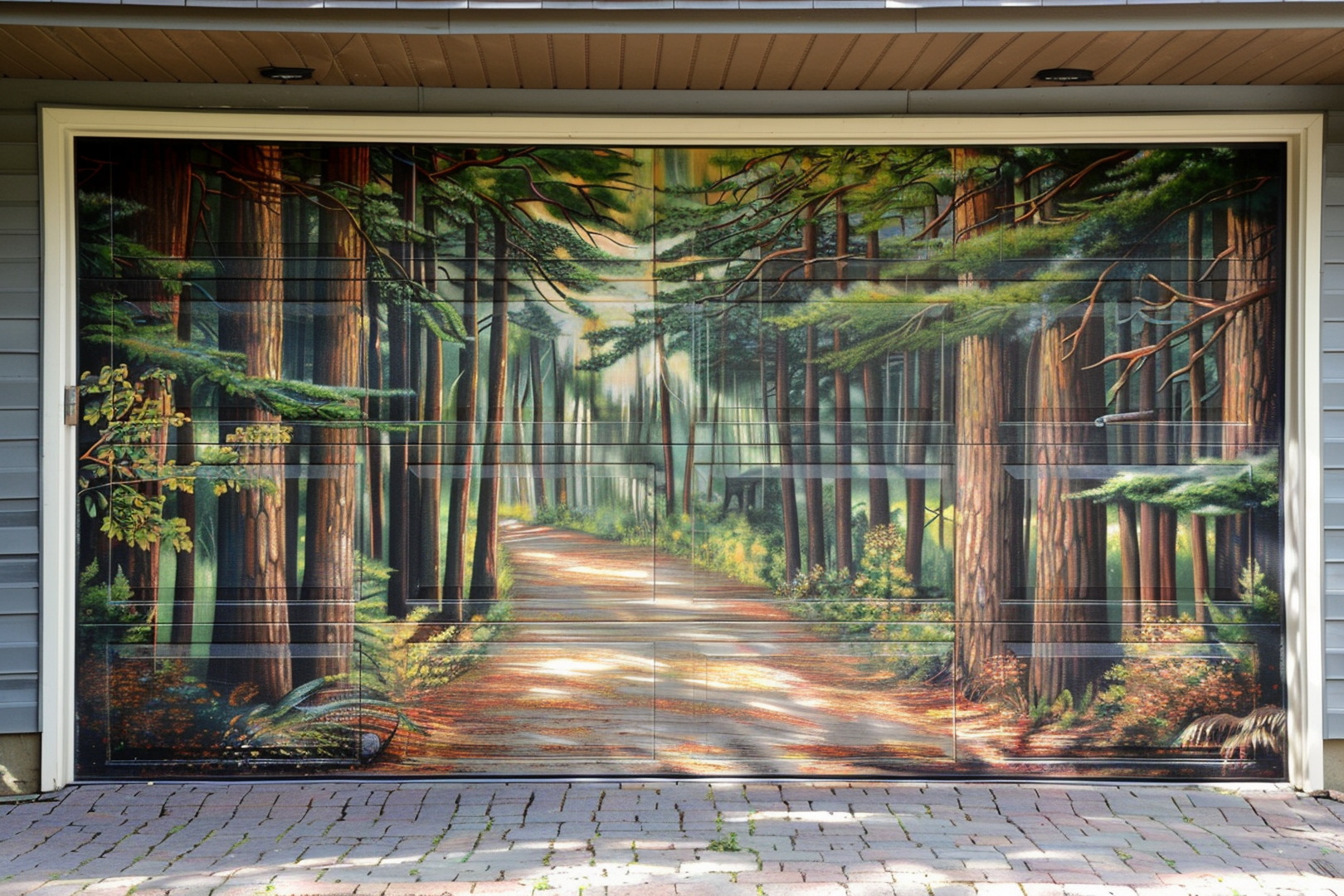 brama garażowa z nadrukiem